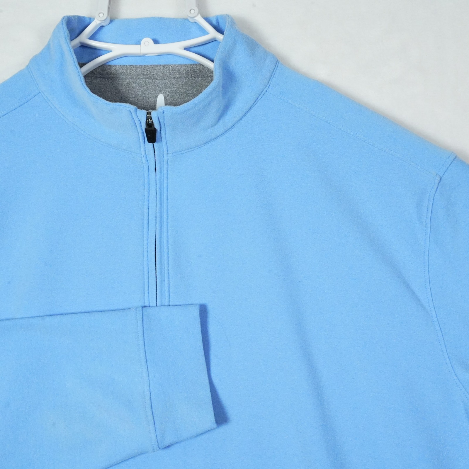 Johnnie-O Sully Mens Medium Light Blue Quarter Zip Performance Pullover Sweater